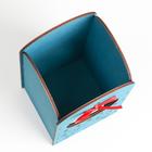 Подарочная коробка деревянная с елочной игрушкой "Снежинка" зеленый кетцаль 12,6х11,8х26 см - Фото 5