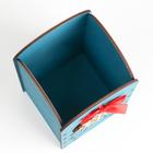 Подарочная коробка деревянная с елочной игрушкой "Звездочка" зеленый кетцаль 12,6х11,8х26 см - Фото 5