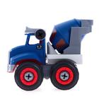 Конструктор винтовой «Бетономешалка», 6 деталей, 7 болтов, отвёртка, цвет синий - фото 24439568