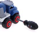 Конструктор винтовой «Бетономешалка», 6 деталей, 7 болтов, отвёртка, цвет синий - фото 24439570