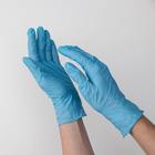 Перчатки нитриловые CONNECT BLUE NITRILE, неопудренные, размер M, 100 шт/уп, 3 гр, цена за 1 шт, цвет голубой - Фото 3