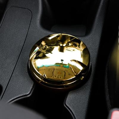 УЦЕНКА Пепельница для авто с крышкой TORSO, подсветка, 7.5×9 см, золото