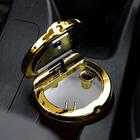 УЦЕНКА Пепельница для авто с крышкой TORSO, подсветка, 7.5×9 см, золото - Фото 2