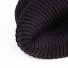 Шапка женская MINAKU с отворотом, размер 54-56, цвет черный - Фото 3