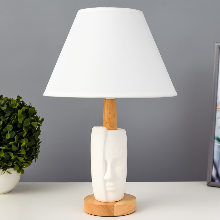 Лампа настольная 16736/1WT E14 40 Вт белый h.37.5 см RISALUX - Фото 1