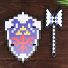 Набор деревянных сувениров "Бриллиантовое оружие" щит, меч - фото 318599902