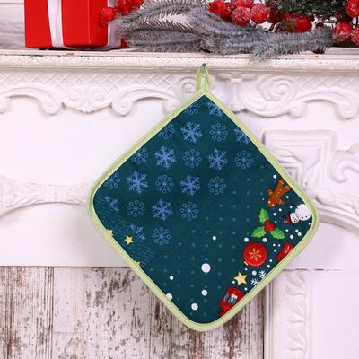 Прихватка «Волшебные истории», 18×18 см, рогожка 170 г/м, хлопок 100%, тёмно-синяя