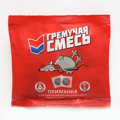 Тесто-брикеты от грызунов «Гремучая смесь», пакет, 100 г