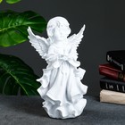 Фигура "Ангел со свечей" 17х30см белый - фото 11589668