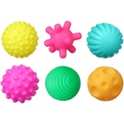 Развивающие тактильные мячики Крошка Я «В мешочке», с пищалкой, в наборе 6 шт., от 3 лет - Фото 9