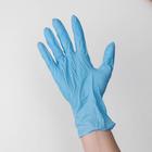 Перчатки Libry, нитровиниловые, неопудренные, размер M, 100 шт/уп, цвет голубой - Фото 1