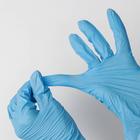 Перчатки Libry, нитровиниловые, неопудренные, размер M, 100 шт/уп, цвет голубой - Фото 2