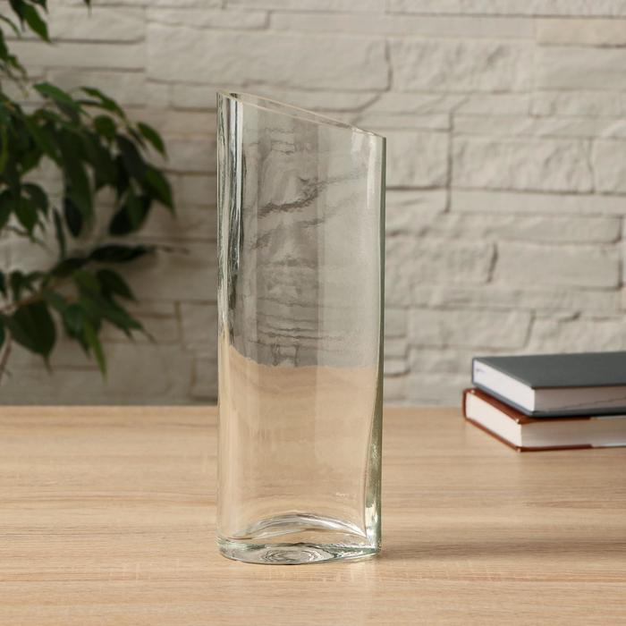 Ваза «Элипсоид», h=28.5 см, 7×10 см, стекло, прозрачная - Фото 1