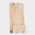 Набор деревянных разделочных досок на подставке, 2 шт: 35×22 см, 35×18 см, массив берёзы - фото 21343133