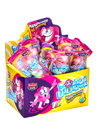 Зефир «Зефирный шашлычок», на палочке в банке, 12 г