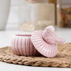 Банка керамическая для сыпучих продуктов «Соловушка», 130 мл, цвет розовый - Фото 2