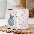 Банка керамическая для сыпучих продуктов «Соловушка», 130 мл, цвет розовый - Фото 3