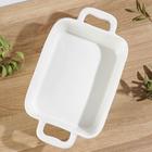 Форма для запекания из жаропрочной керамики Доляна «Долли», 500 мл, 21.5×12×4.5 см, цвет белый - Фото 2