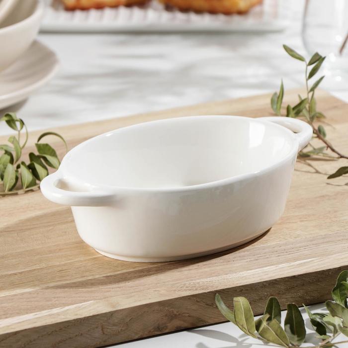 Форма для запекания Доляна «Долли», 350 мл, 18.5×11×4.5 см, жаропрочная керамика, белая - Фото 1