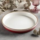 Форма для запекания из фарфора Доляна «Космос», 1000 мл, d=25 см, цвет красный - Фото 1