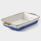 Форма для запекания из фарфора прямоугольная Доляна «Космос», 2100 мл, 34×20.5×5.5 см, цвет синий - Фото 1
