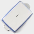 Форма для запекания из фарфора прямоугольная Доляна «Космос», 2100 мл, 34×20.5×5.5 см, цвет синий - Фото 4