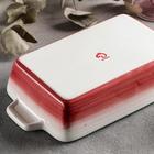 Форма для запекания из фарфора прямоугольная Доляна «Космос», 700 мл, 23,5×13,5×4,5 см, цвет красный - Фото 3