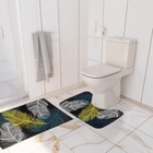 Коврики для ванной и туалета Доляна «Пёрышки», 2 шт., 50×80 см, 50×40 см, форма МИКС - Фото 3