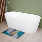 Коврики для ванной и туалета Доляна «Пёрышки», 2 шт., 50×80 см, 50×40 см, форма МИКС - Фото 6