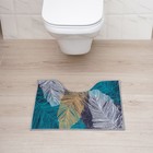 Коврики для ванной и туалета Доляна «Пёрышки», 2 шт., 50×80 см, 50×40 см, форма МИКС - Фото 7