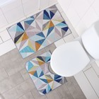 Коврики для ванной и туалета Доляна «Гранулы», 2 шт., 50×80 см, 50×40 см - Фото 2