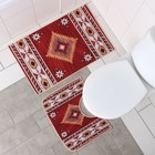 Набор ковриков для ванной и туалета Доляна «Мира», 2 шт, 50×80 см, 50×40 см - Фото 2