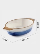 Форма для запекания Доляна «Космос», 500 мл, 22.5×13×4.5 см, овальная, фарфор, синяя - Фото 2
