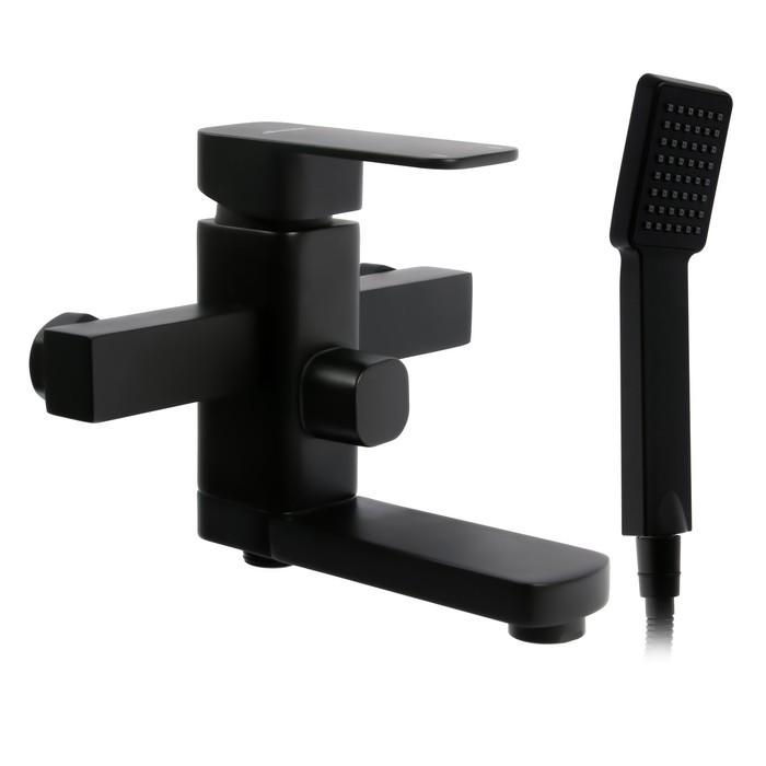 Смеситель для ванны Accoona A6322F, силумин, картридж 35 мм, короткий излив, черный - Фото 1