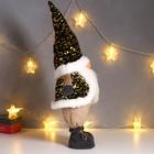 Кукла интерьерная "Дед Мороз в золотом колпаке и жилетке с пайетками" 55х16х22 см - Фото 2