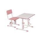 Комплект Polini kids растущая парта-трансформер + регулируемый стул, цвет белый-розовый - фото 109657892