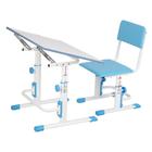 Комплект Polini kids растущая парта-трансформер + регулируемый стул, цвет белый-синий - Фото 4