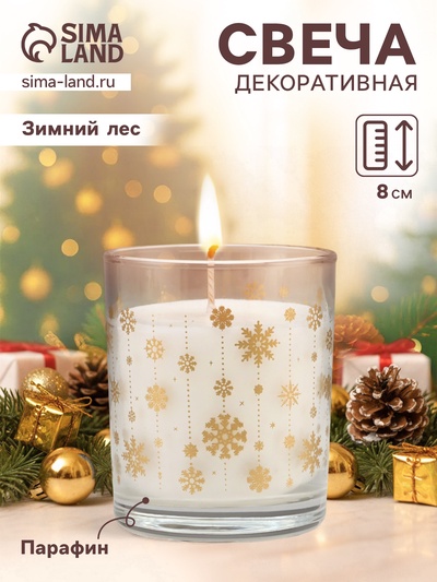 Ароматическая свеча в стакане «Зимний лес»
