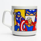 Кружка керамическая, синий, 350 мл "Капитан Америка", Мстители - фото 24517225