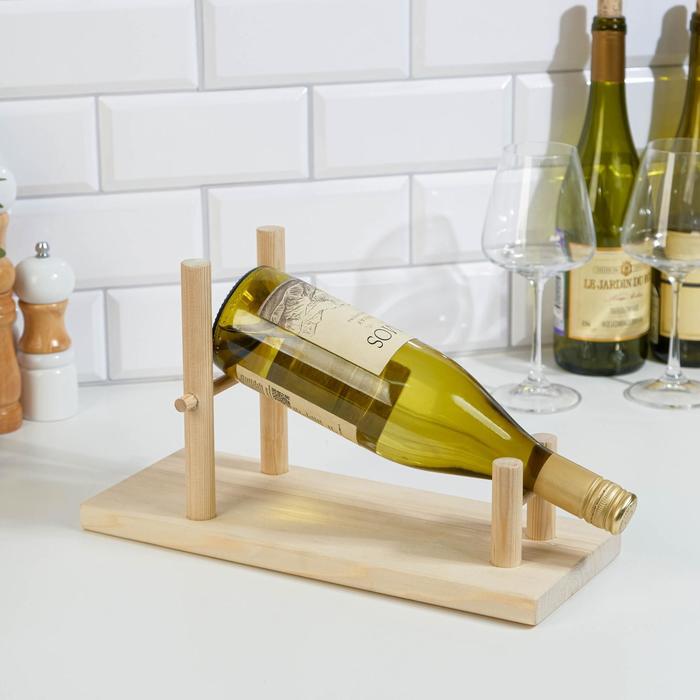 Полка - подставка под бутылку Добропаровъ, 34.5×14×20, дерево - Фото 1