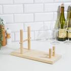 Полка - подставка под бутылку Добропаровъ, 34.5×14×20, дерево - Фото 2