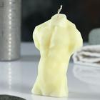 Свеча декоративная «Торс мужской хрусталь», молочная, 11 см - Фото 2