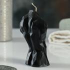 Свеча декоративная «Торс мужской хрусталь», чёрная, 11 см - Фото 4