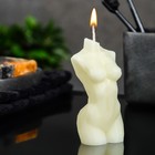 Фигурная свеча "Торс женский хрусталь" молочная, 10см - фото 9364865