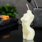 Фигурная свеча "Торс женский хрусталь" молочная, 10см - Фото 3
