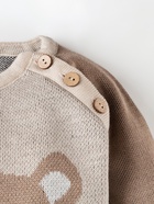 Комбинезон вязаный Крошка Я «Тигруля», рост 62-68 см, бежевый - фото 59770880