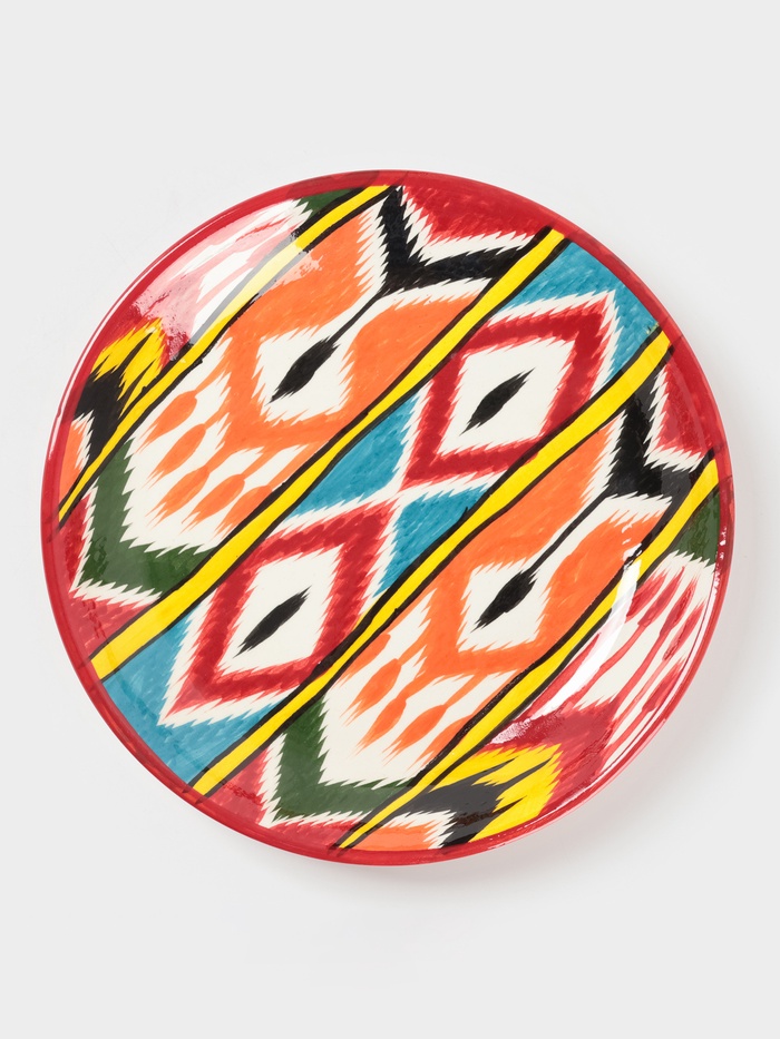 Ляган узбекский Риштанская Керамика «Атлас.Полосы», d=25 см, разноцветный - Фото 1