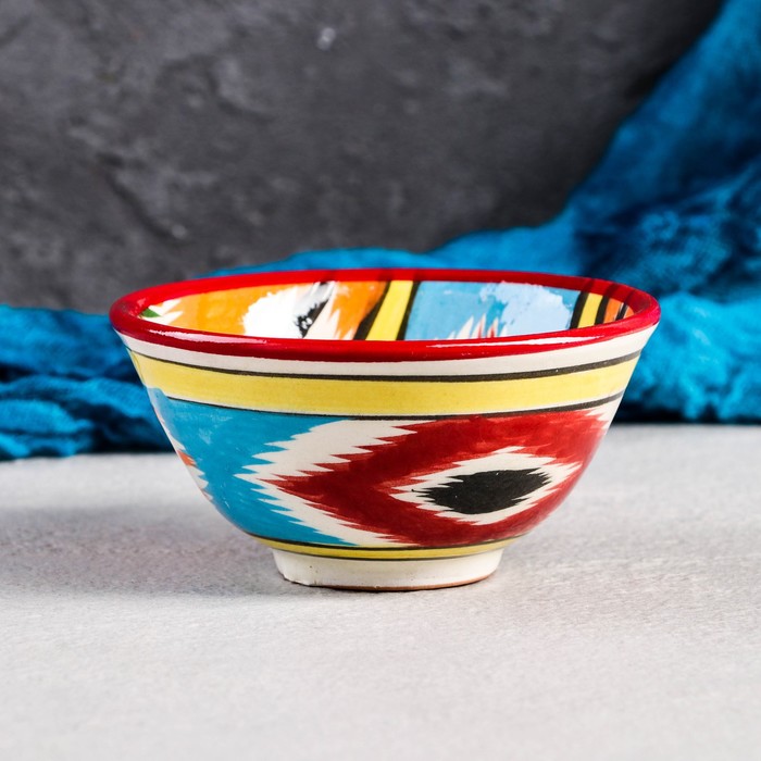 Пиала узбекская Риштанская Керамика «Атлас», 200 мл, d=11.5 см, разноцветная - Фото 1