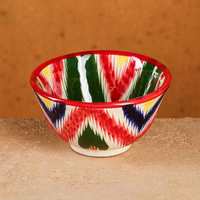 Пиала узбекская Риштанская Керамика «Атлас», 150 мл, d=9.5 см, разноцветная - Фото 1