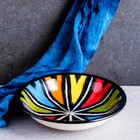 Тарелка Риштанская Керамика "Атлас", разноцветная, глубокая, 20 см - фото 320247131
